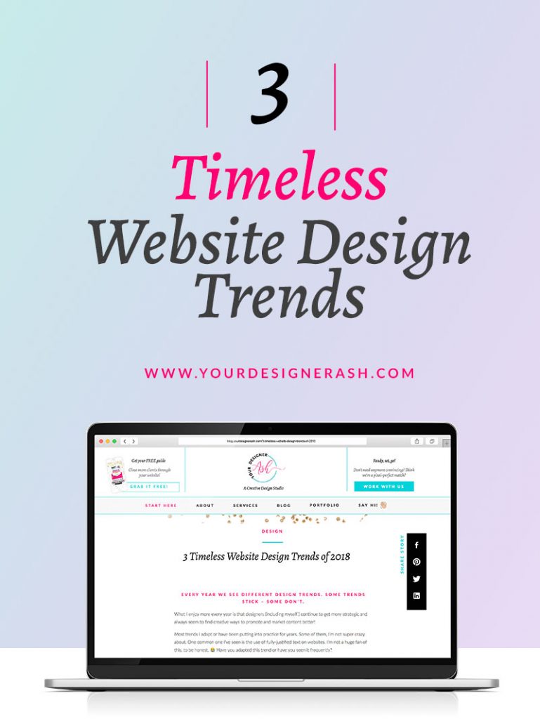 3 Timeless Website Design Trends of 2018