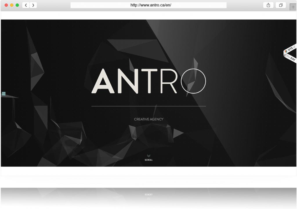 Antro - Hamburger Menu on Desktop Review