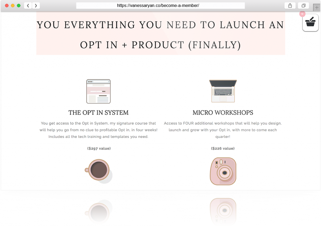 Best Sales and Landing Page by Vanessa Ryan