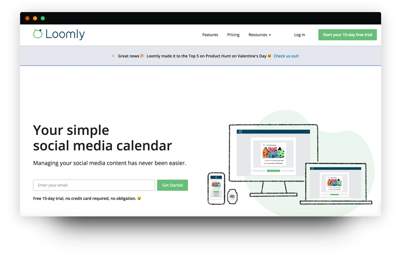 Loomly Your simple social media calendar