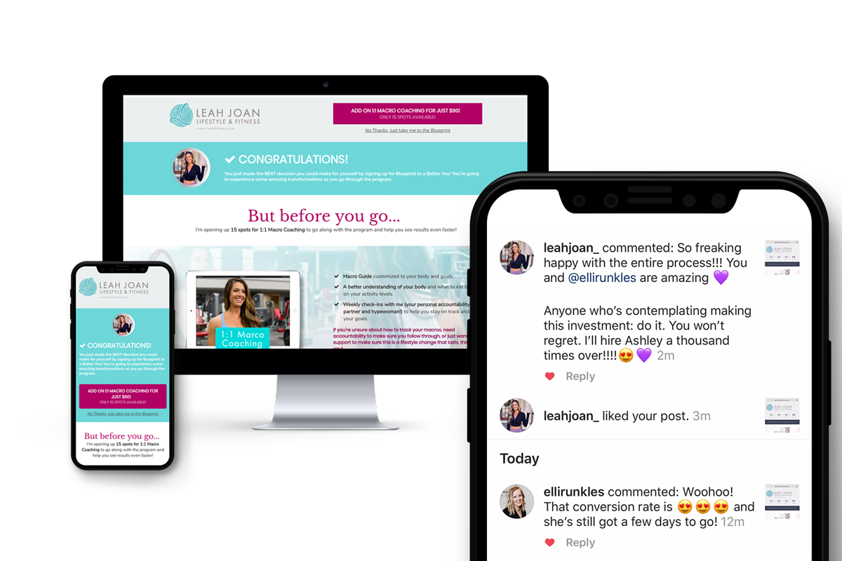 Leah Joan Fitness Testimonial for Your Designer Ash