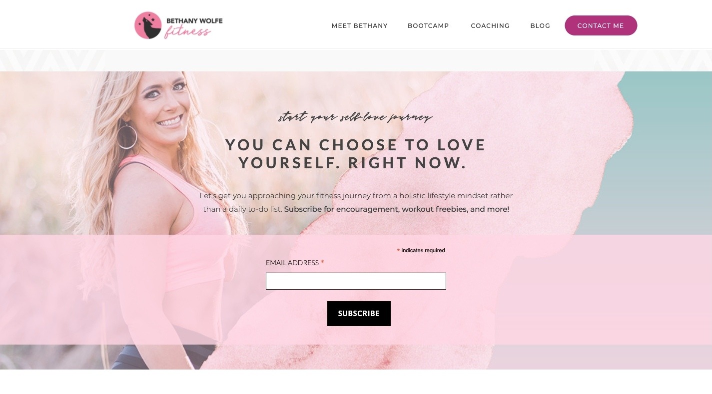 Bethany Wolfe Fitness Lead Gen