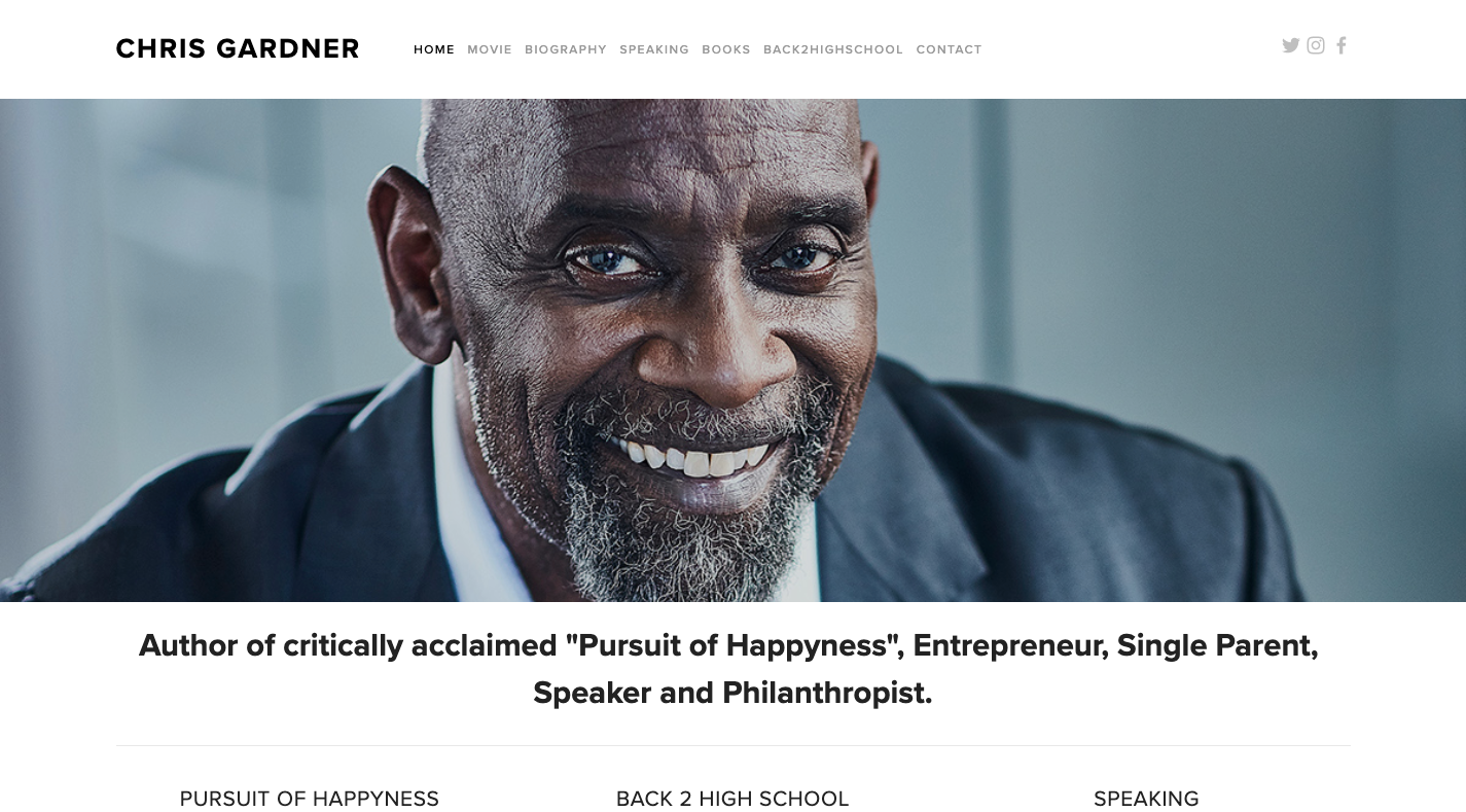 Chris Gardner Website