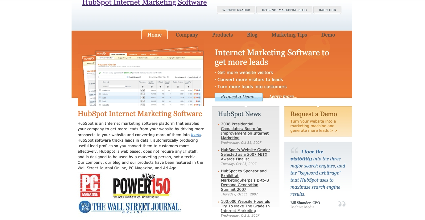 HubSpot 2007