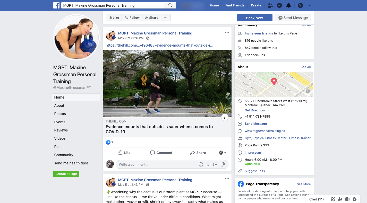 Maxine Grossman shares content from authoritative sources on Facebook