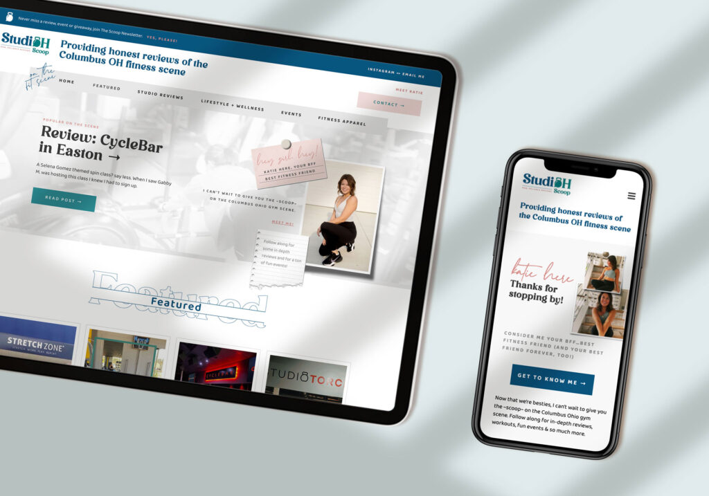Custom Brand and WordPress Blog Design, for StudiOH Scoop, Coumbus Ohio