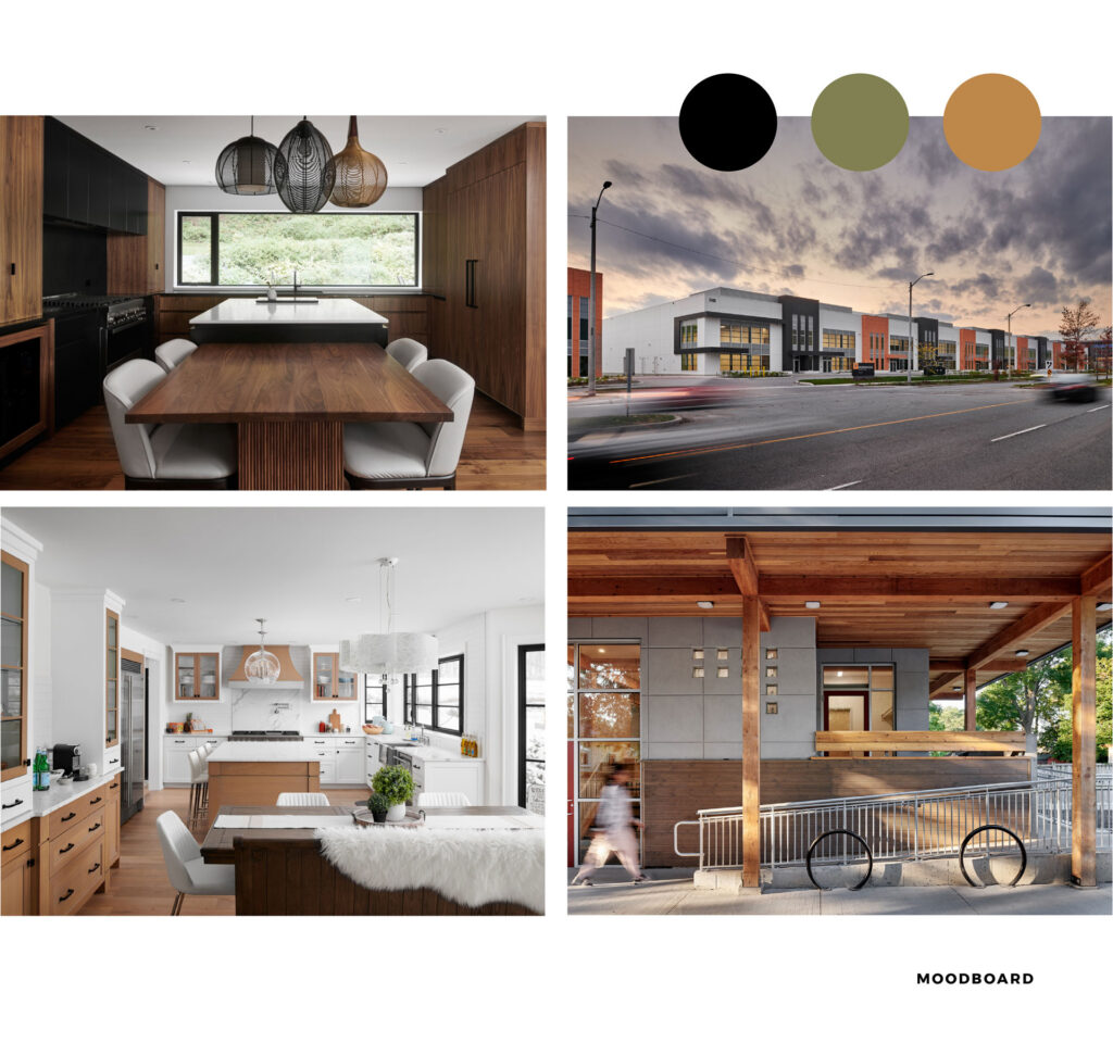 Brand moodboard showing colour palette and visual direction for Brandon Marsh Photo and Video